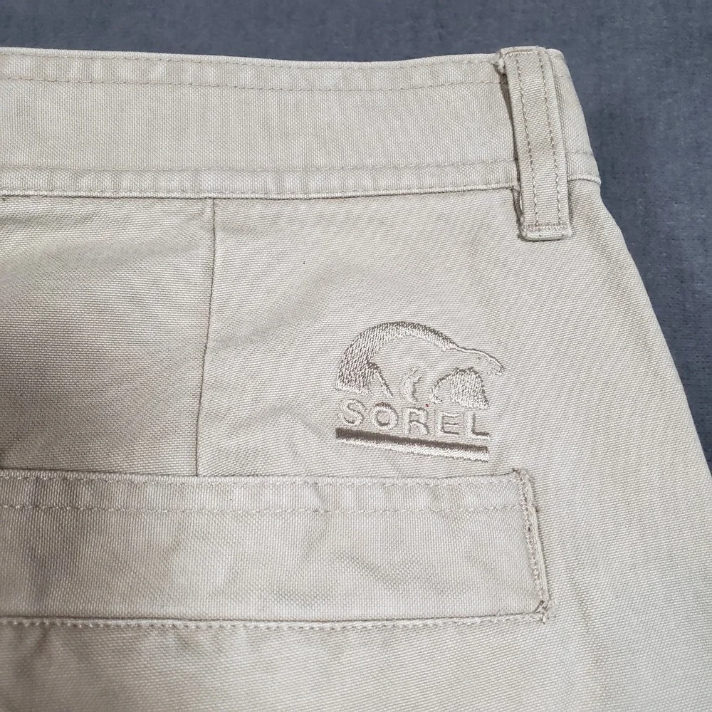 Sorel Convertible Cargo Pants Mens 40 Khaki Tan Zip Off Utility Hiking Trousers